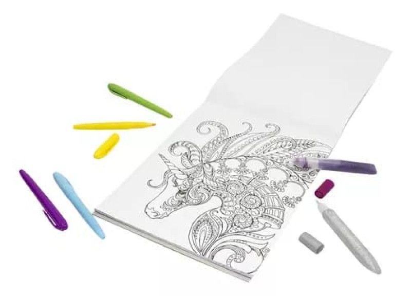 LIVRO COM CANETA E COLA GLITTER UNICORNIOS HAPPY BOOKS - REF. 306525 - 1 UNIDADE