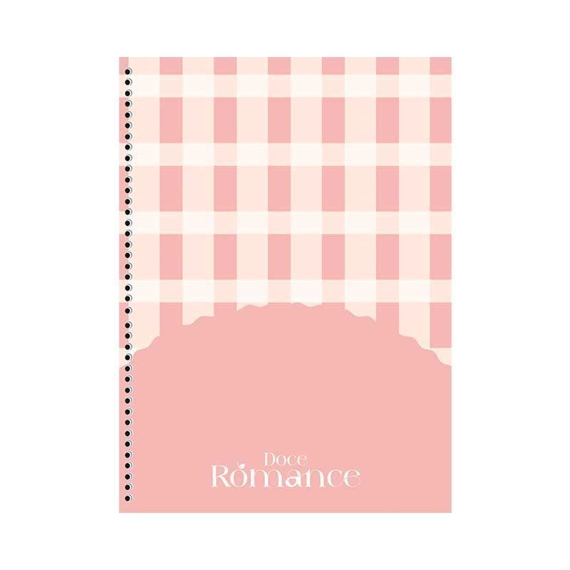 CADERNO 10 MATERIAS CAPA DURA 160 FOLHAS DOCE ROMANCE LARISSA MANOELA - REF. 10898 - PACOTE COM 4 UNIDADES