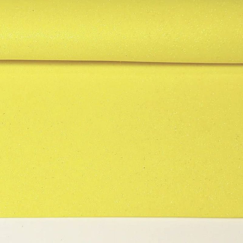 PLACA EVA 60X40CM GLITER ADESIVO IBEL AMARELO - PACOTE COM 10 UNIDADES