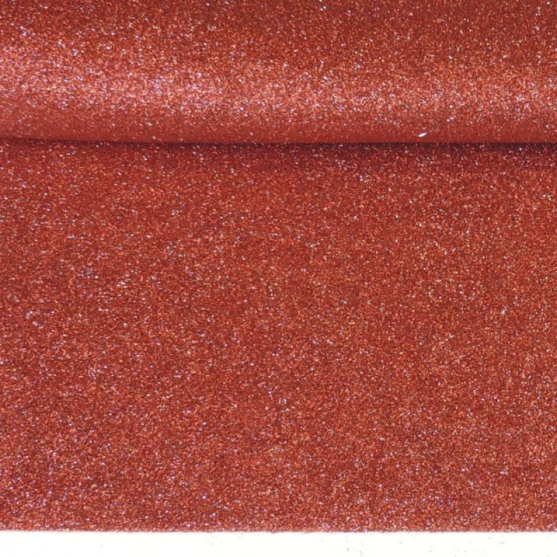 PLACA EVA 60X40CM GLITER ADESIVO IBEL VERMELHO - PACOTE COM 10 UNIDADES