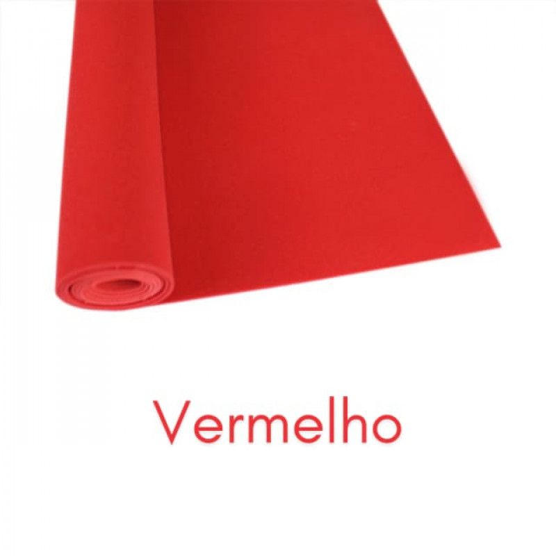 PLACA EVA 60X40CM LISO ADESIVO IBEL VERMELHO - PACOTE COM 10 UNIDADES