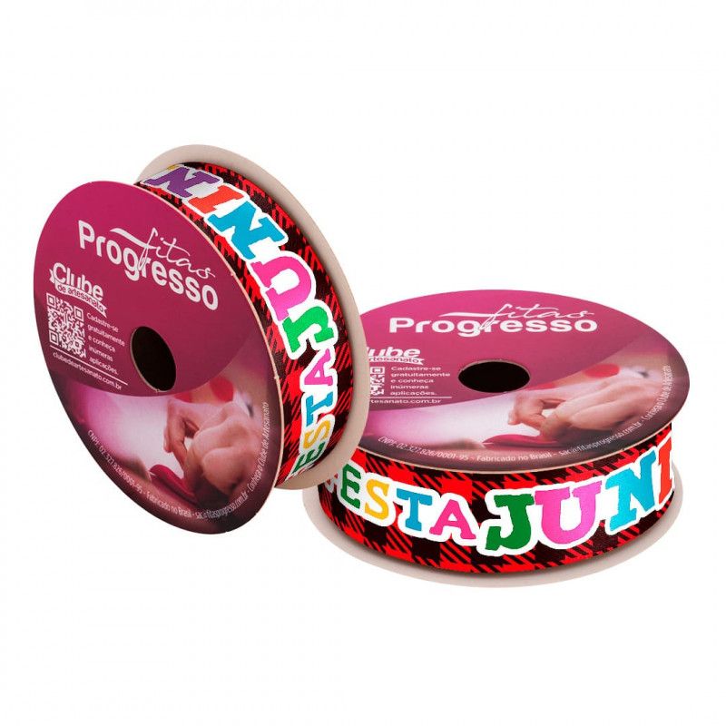FITA CETIM FESTA JUNINA 22MM 211 PROGRESSO - REF. ECF005TR 211 - PACOTE COM 10 UNIDADES