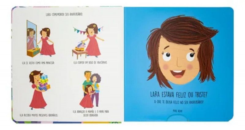 LIVRO DESCOBRINDO SENTIMENTOS PUXE A ABA HAPPY BOOK - REF. 319414 - 1 UNIDADE