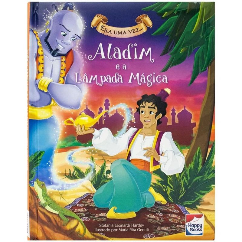 LIVRO ERA UMA VEZ ALADIM E A LAMPADA MAGICA HAPPY BOOK - REF. 311391 - 1 UNIDADE