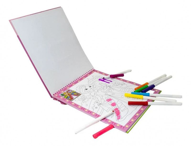 LIVRO MUNDO COLORIDO COM CANETA PRINCESAS HAPPY BOOK - REF. 316458 - 1 UNIDADE