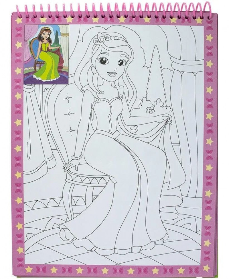 LIVRO MUNDO COLORIDO COM CANETA PRINCESAS HAPPY BOOK - REF. 316458 - 1 UNIDADE