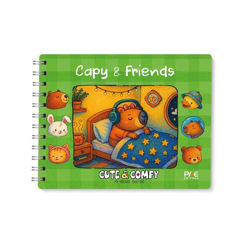 LIVRO COLORIR ESP CAPY E FRIENDS VERDE PAE EDITORA - REF. 23558 - 1 UNIDADE