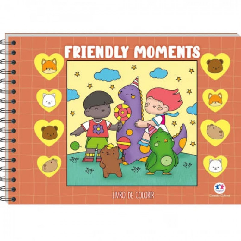 LIVRO COLORIR FRIENDLY MOMENTS CIRANDA - UN COM 1 UN