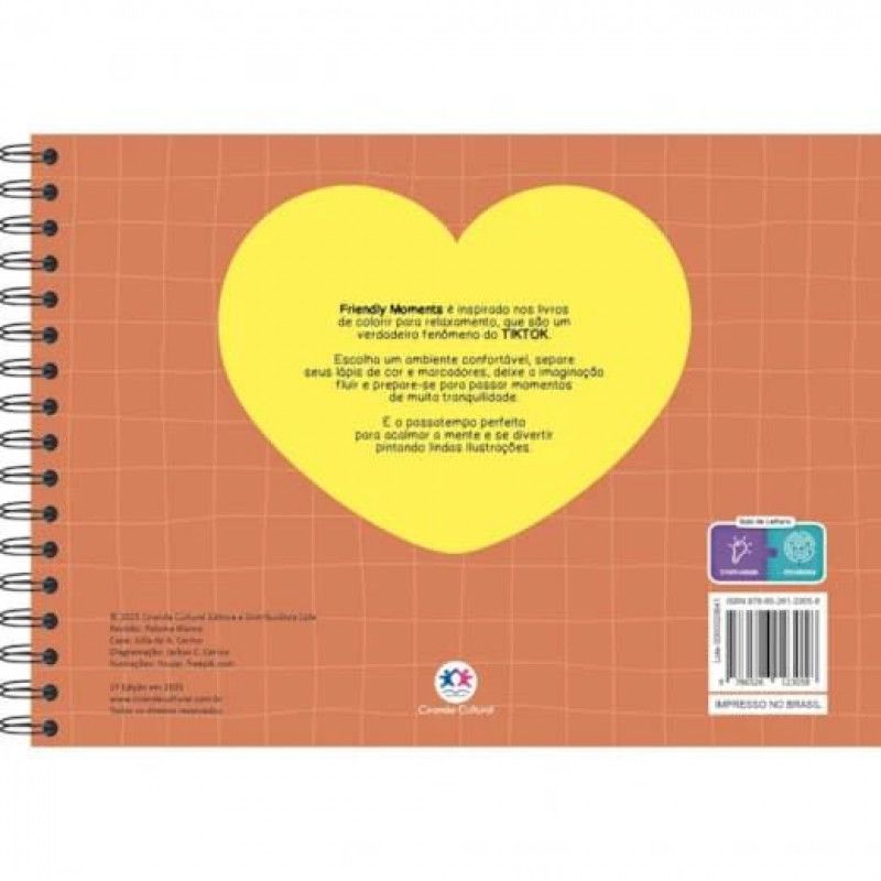 LIVRO COLORIR FRIENDLY MOMENTS CIRANDA – 1 UNIDADE