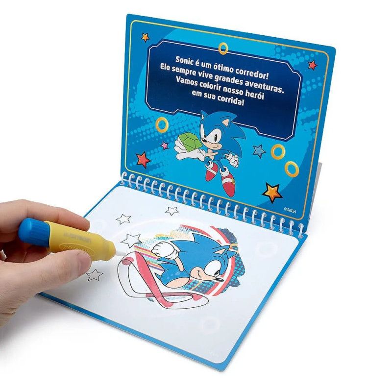 LIVRO COLORIR COM AGUA SONIC LEO E LEO - REF. 10365 -  1 UNIDADE