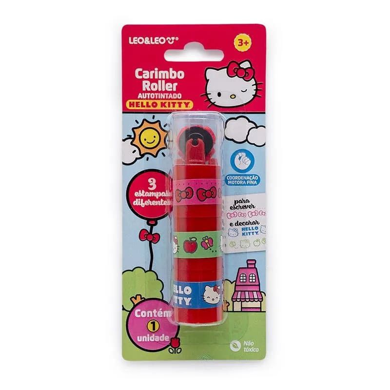 CARIMBO ROLLER HELLO KITTY AUTOTINTADO LEO E LEO - REF. 10383 -  1 UNIDADE