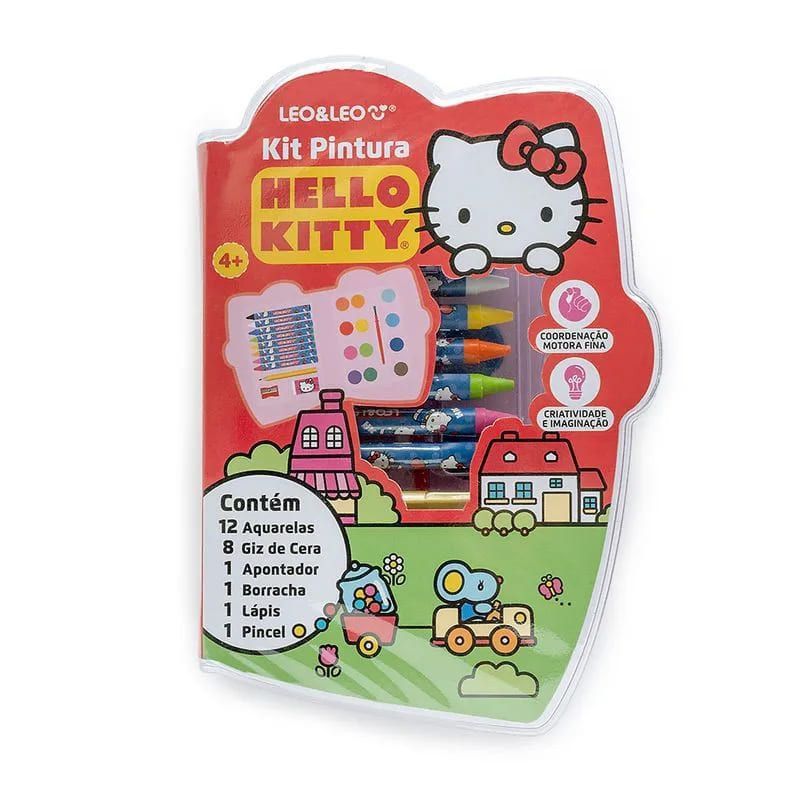 KIT PINTURA 24 PECAS HELLO KITTY LEO E LEO - REF. 10457 -  1 UNIDADE