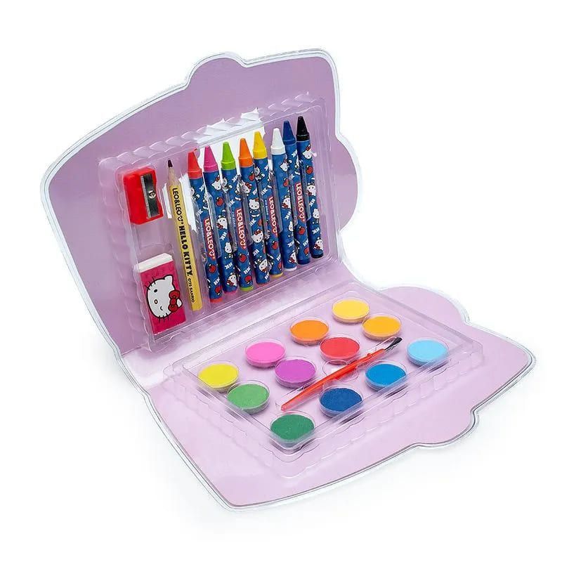 KIT PINTURA 24 PECAS HELLO KITTY LEO E LEO - REF. 10457 -  1 UNIDADE