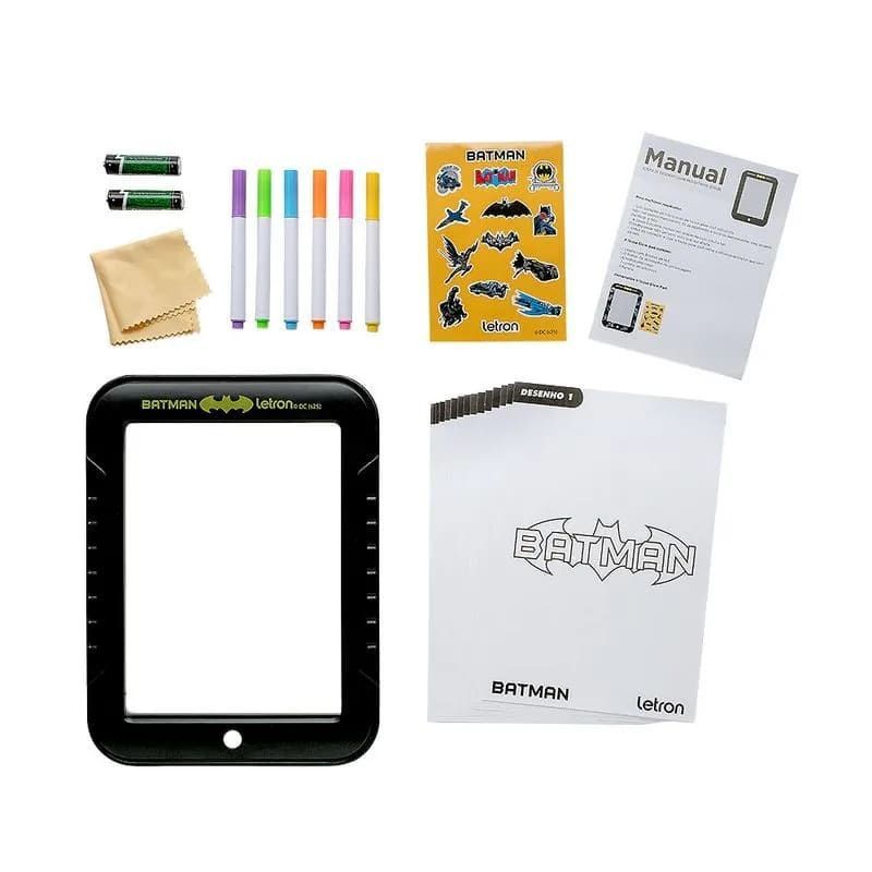 LOUSA DESENHO GLOW PAD BATMAN LETRON - REF. 10501 -  1 UNIDADE