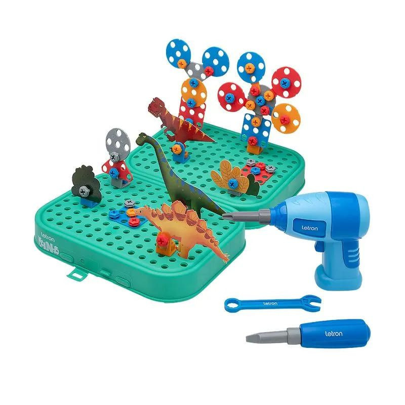KIT FERRAMENTAS DINOSSAURO 288 PECAS LETRON - REF. 10502 -  1 UNIDADE
