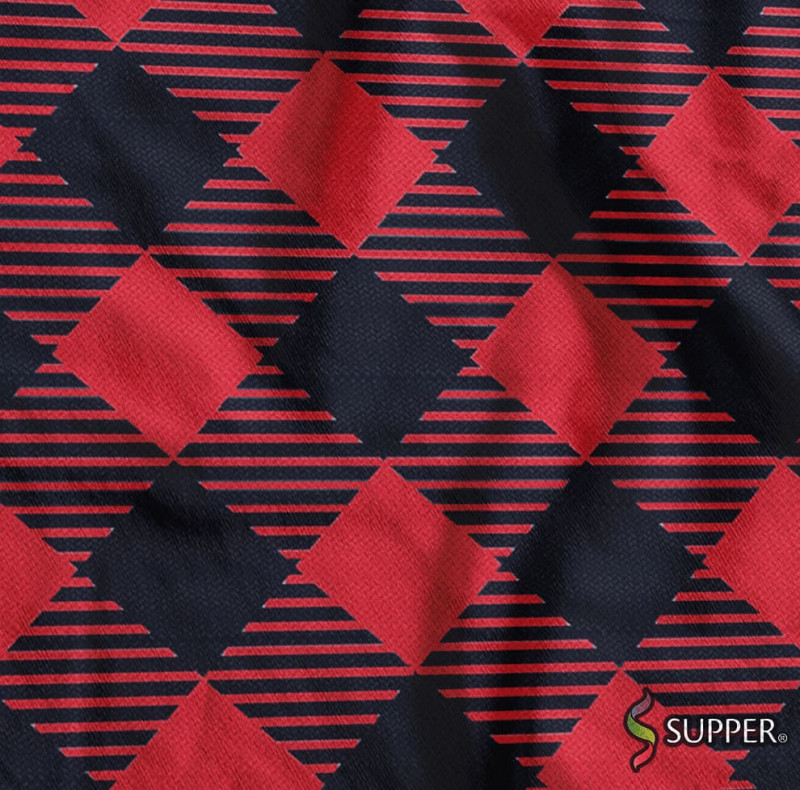 TNT 1,40 X 25 METROS ESTAMPADO XADREZAO VERMELHO / PRETO - REF. NT.EST.00.0806 - 1 UNIDADE