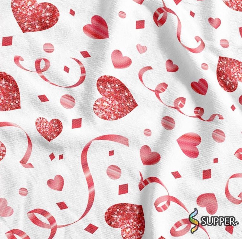 TNT 1,40 X 25 METROS ESTAMPADO CORACAO GLITTER - REF. NT.EST.00.0526 - 1 UNIDADE