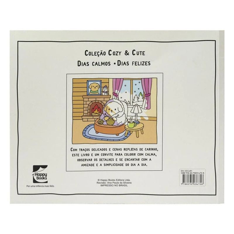 LIVRO COZY & CUTE DIAS FELIZES - REF. 321184 - PACOTE COM 5 UNIDADES