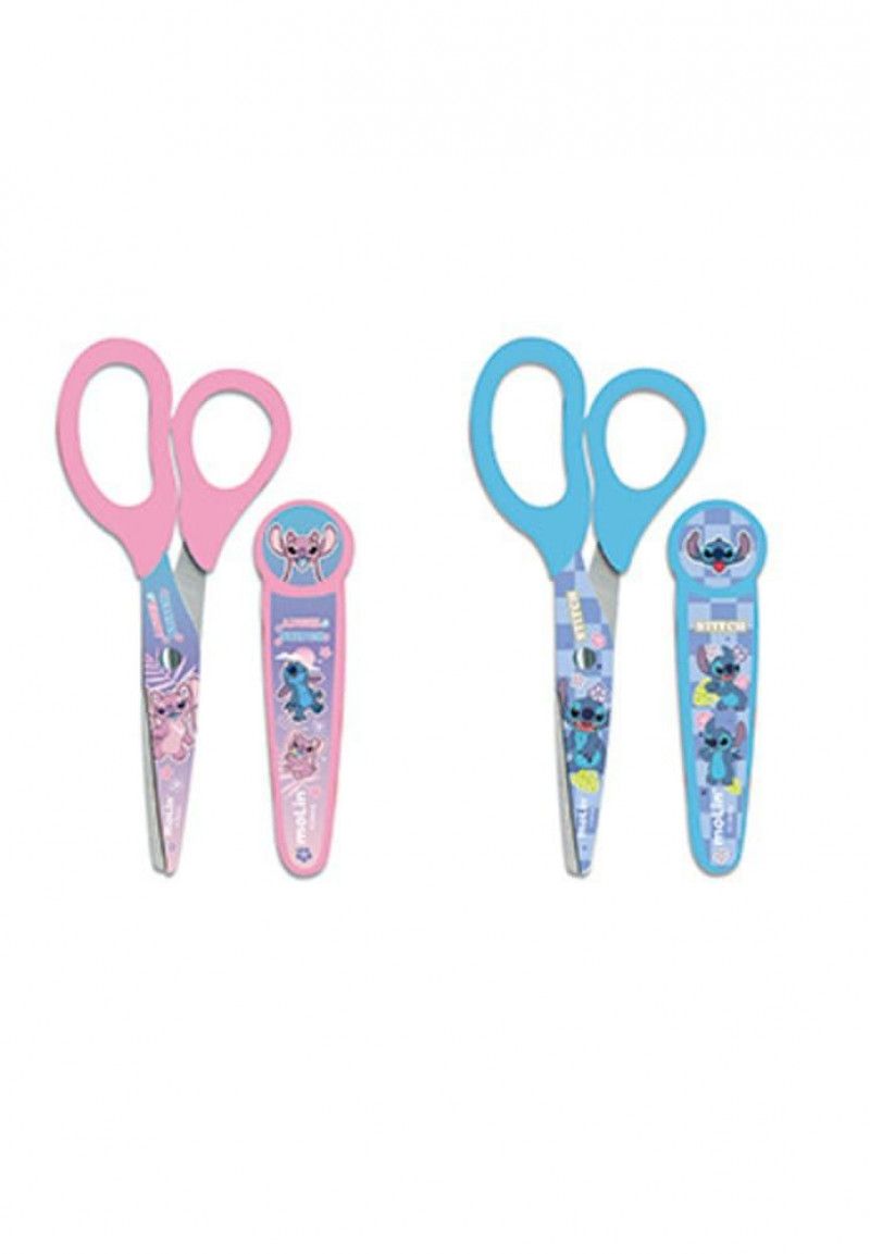 TESOURA ESCOLAR 13,5CM STITCH COMPROTETOR MOL - REF. 31385 - 1 UNIDADE