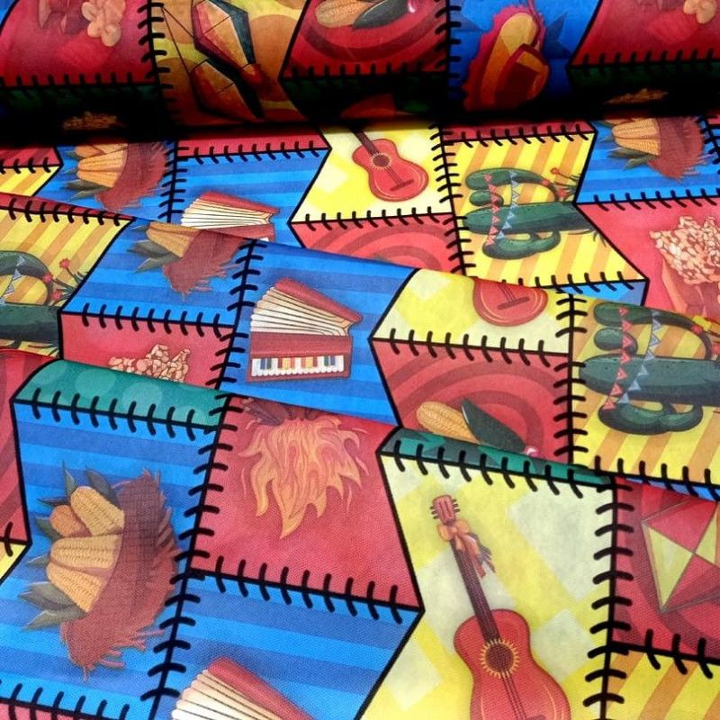 TNT 1,40X25 METROS ESTAMPADO RELEITURA BANDEIRA - REF. 0671 - 1 UNIDADE