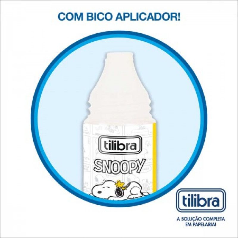 COLA GEL 35G SNOOPY TILIBRA - REF. 392456 - PACOTE COM 12 UNIDADES