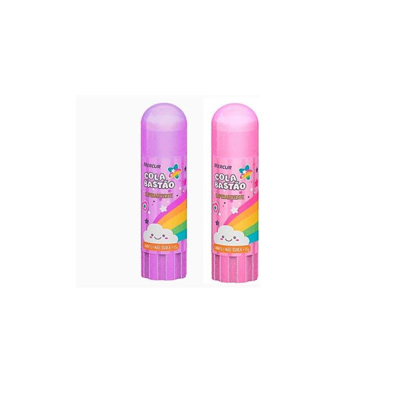 COLA BASTAO 15G CORES MAGICAS MERCUR - REF. B01010102010 - CAIXA 12 UNIDADES