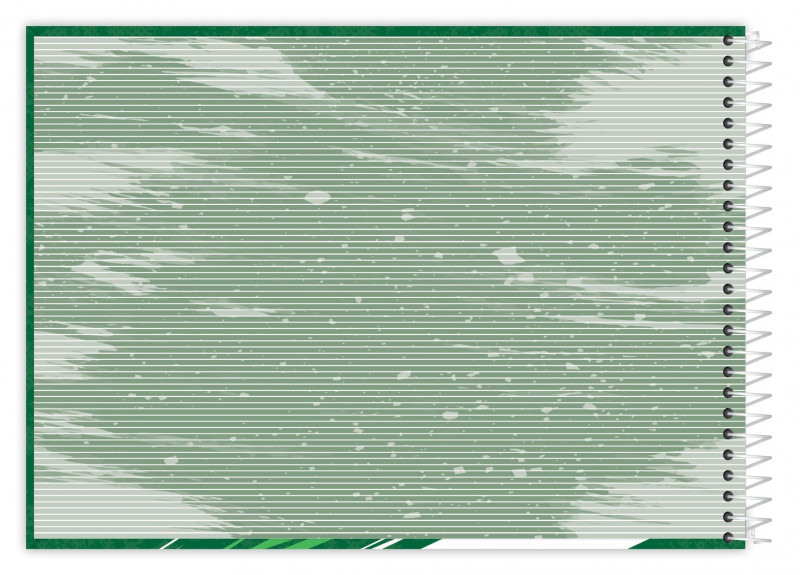 CADERNO CARTOGRAFIA CAPA DURA 80 FOLHAS PALMEIRAS CREDEAL - REF. 286357 - PACOTE COM 5 UNIDADES