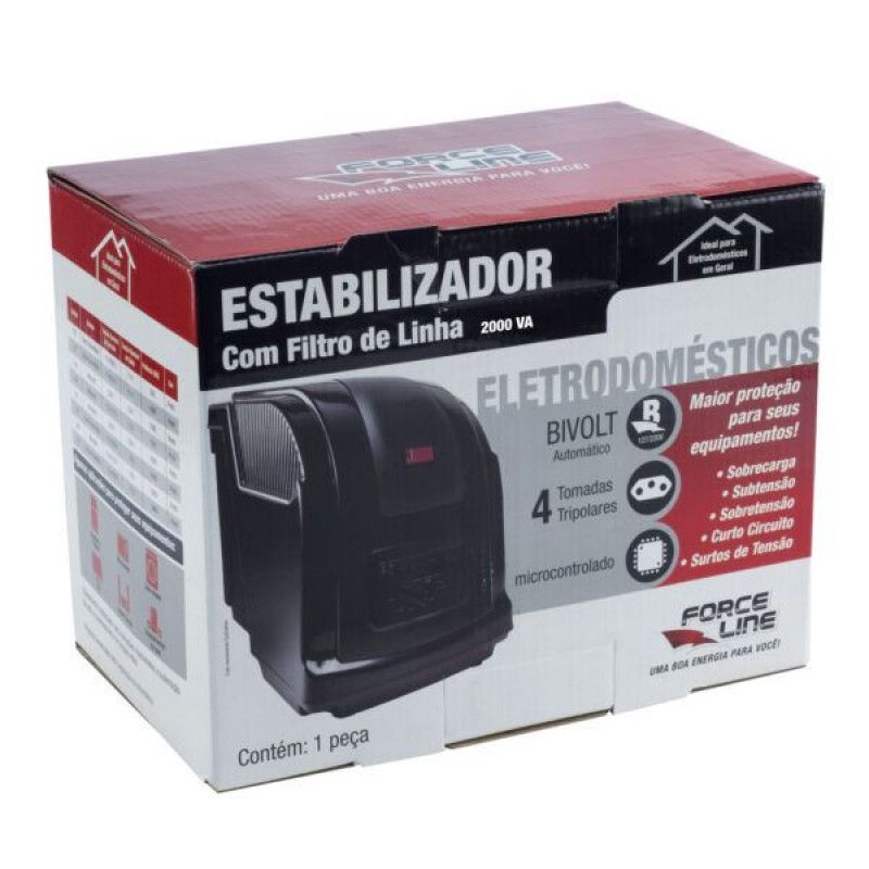ESTABILIZADOR 2000VA BIVOLT  - REF. 581 - 1 UNIDADE