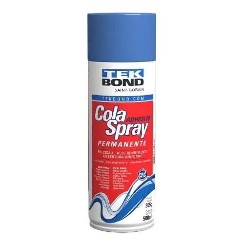 COLA SPRAY PERMANENTE 305G/500ML TEKBOND - REF. 69957367273 - 1 UNIDADE