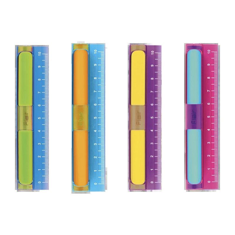 REGUA 10CM PLASTICA COM BORRACHA TRIS - REF. 908537 - CAIXA COM 30 UNIDADES