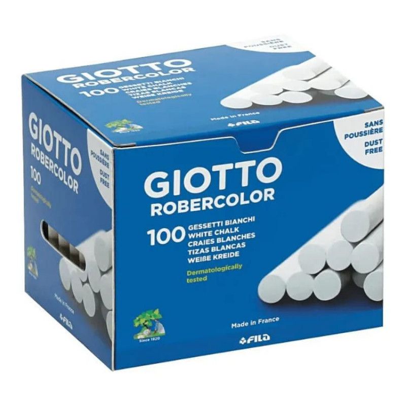 GIZ ESCOLAR BRANCO ROBERCOLOR COM 100 UNIDADES GIOTTO - REF. 538800 - 1 UNIDADE