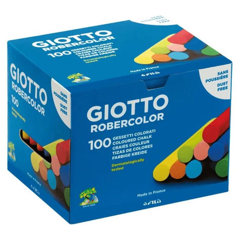 GIZ ESCOLAR COLORIDO ROBERCOLOR COM 100 UNIDADES GIOTTO - REF. 539000 - 1 UNIDADE