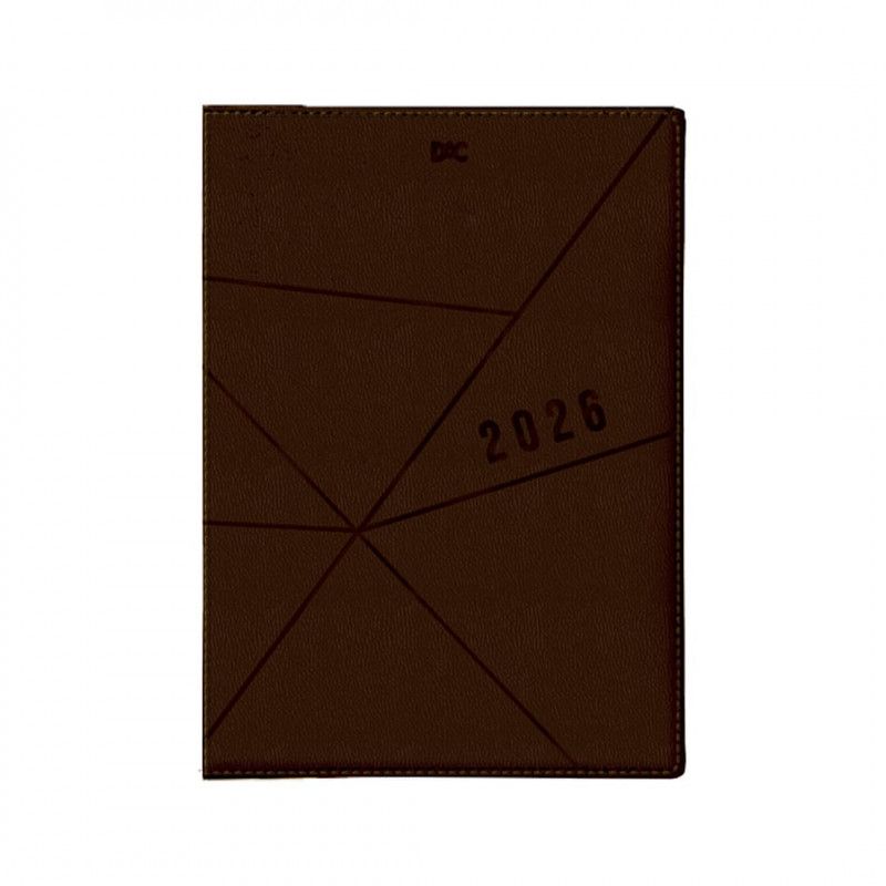 AGENDA COSTURADA BASICA MARROM 2026 DAC - REF. 4682 - 1 UNIDADE