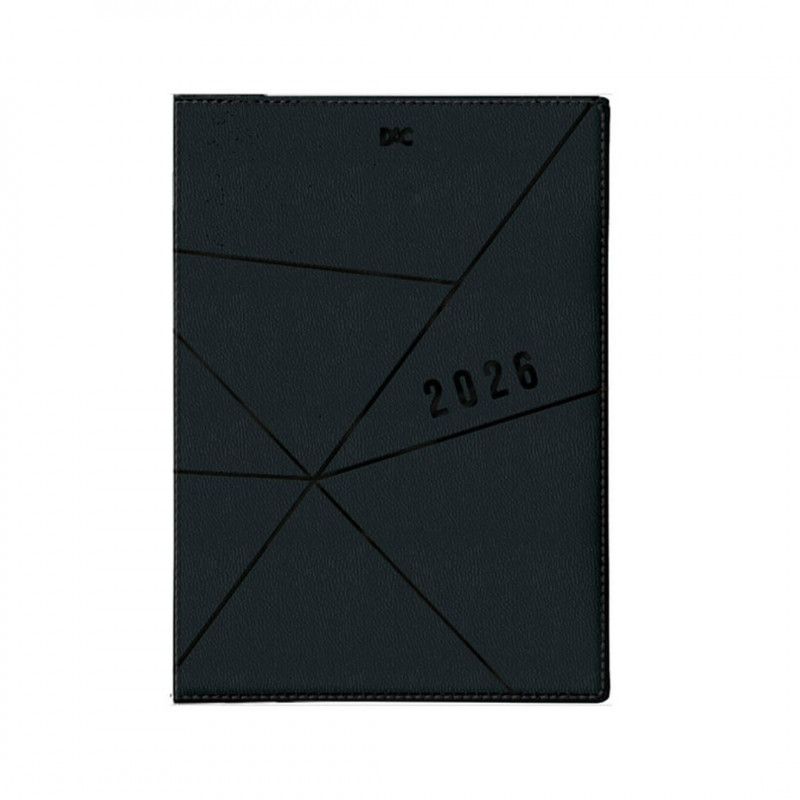 AGENDA COSTURADA BASICA PRETO DAC 2026 - REF. 4681 - PACOTE COM 4 UNIDADES