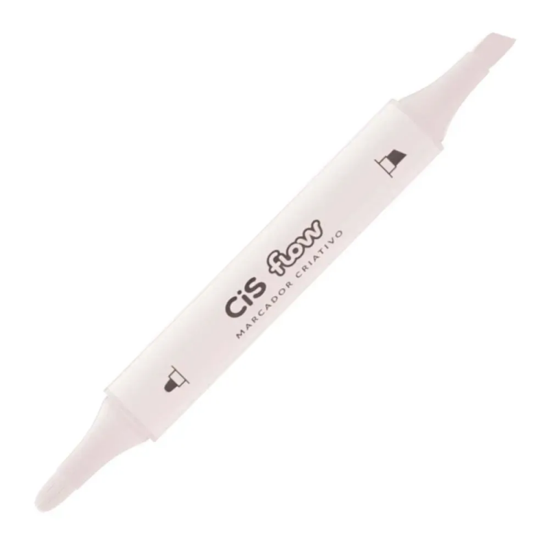 PINCEL MARCADOR CRIATIVO FLOW 2 PONTAS BRANCO CIS - REF. 5.7782 - CAIXA COM 6 UNIDADES