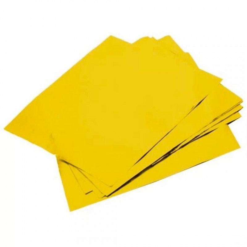 PAPEL CHUMBO 43,5X59CM AMARELO CROMUS - REF. 024900 - PACOTE COM 50 UNIDADES