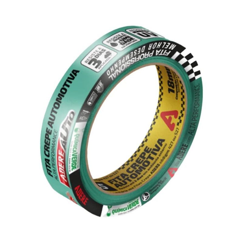 FITA CREPE 18MMX50M AUTOMOTIVA VERDE ADERE - REF. 01484109200 - 1 UNIDADE