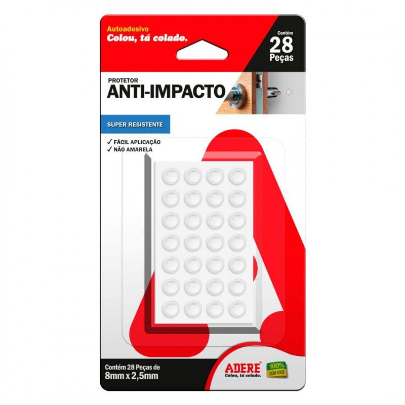 PROTETOR 8MMX2,5MM ANTI-IMPACTO REDONDO COM 28 PECAS - REF. 75422130551 - 1 UNIDADE