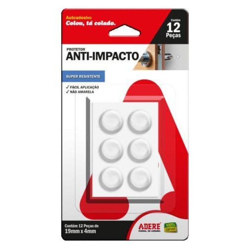PROTETOR 19MMX4MM ANTI-IMPACTO REDONDO COM 12 PECAS - REF. 75422130577 - 1 UNIDADE