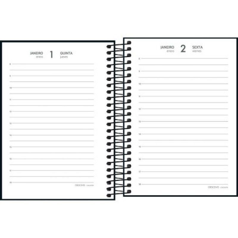 AGENDA ESPIRAL SPICE PRETO M3 TILIBRA 2026 - REF. 391026 - PACOTE COM 4 UNIDADES 