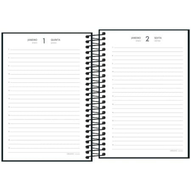 AGENDA ESPIRAL SPICE PRETO M5 TILIBRA 2026 - REF. 391077 - PACOTE COM 4 UNIDADES 