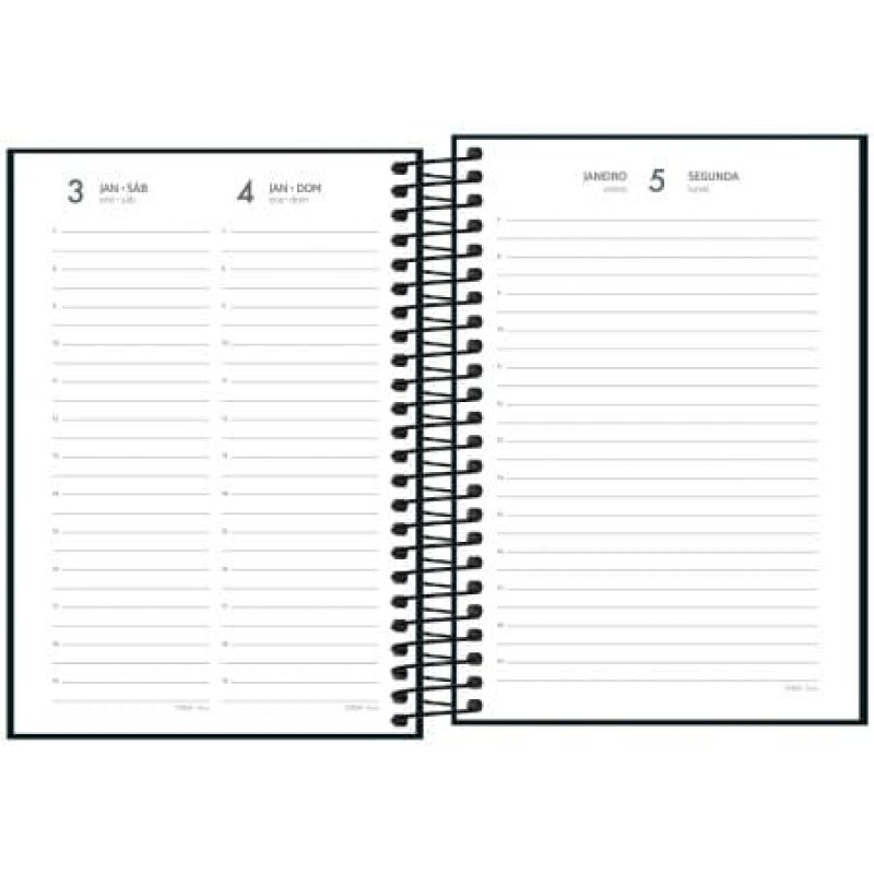 AGENDA ESPIRAL SPICE PRETO M5 TILIBRA 2026 - REF. 391077 - PACOTE COM 4 UNIDADES 