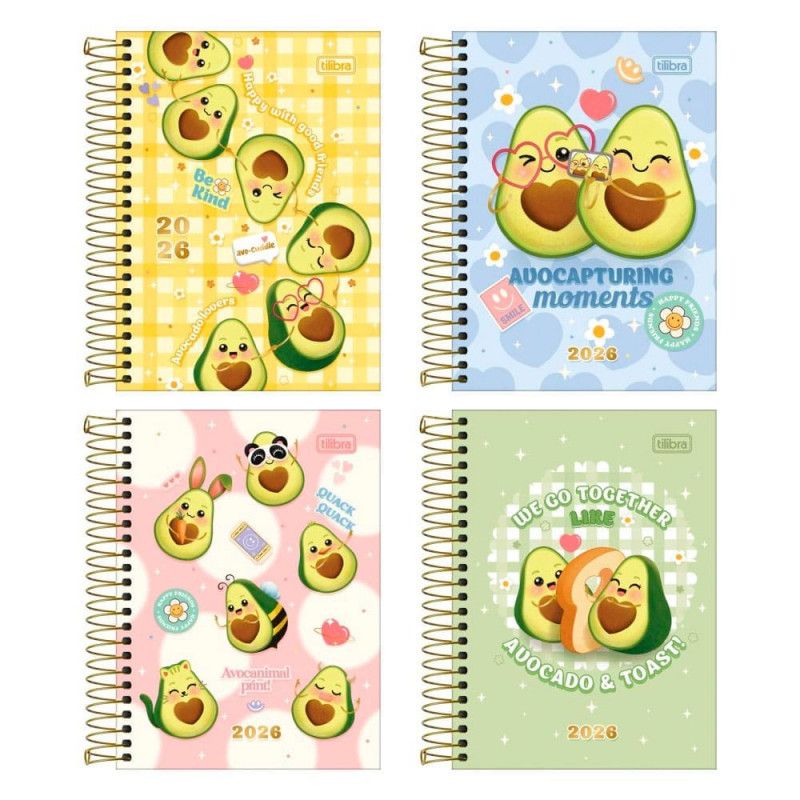 AGENDA ESPIRAL ABACUTE M3 TILIBRA 2026 - REF. 393827 - PACOTE COM 4 UNIDADES 