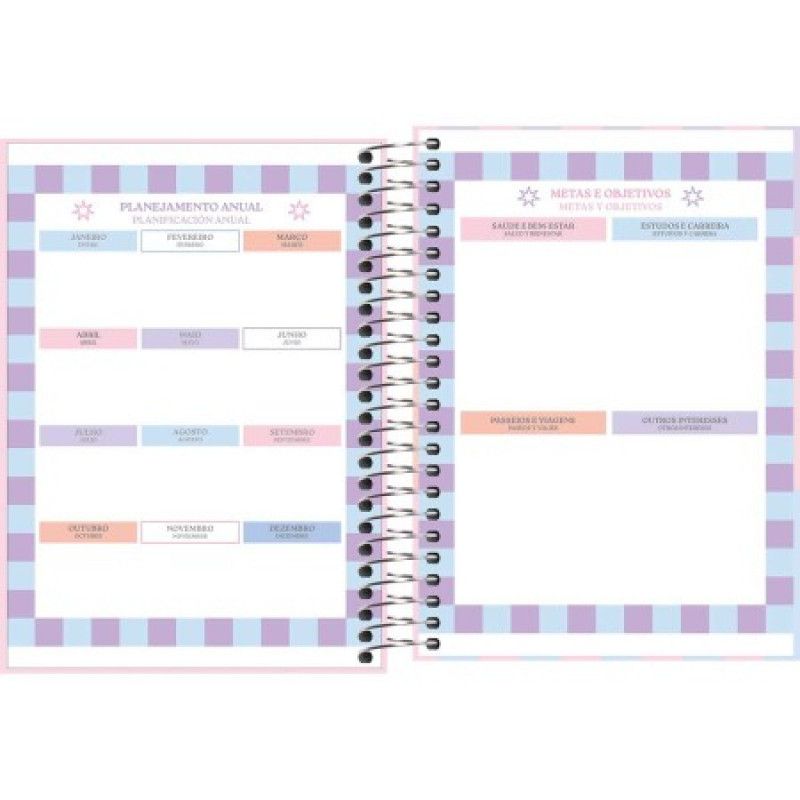 AGENDA ESPPIRAL HAPPY M4 TILIBRA 2026 - REF. 393797 - PACOTE COM 5 UNIDADES 