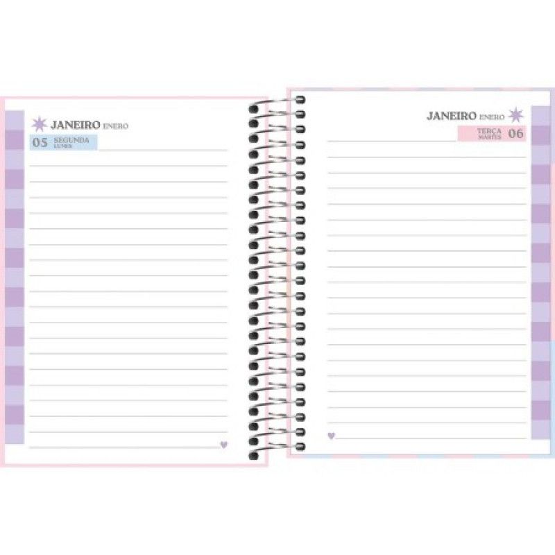AGENDA ESPPIRAL HAPPY M4 TILIBRA 2026 - REF. 393797 - PACOTE COM 5 UNIDADES 