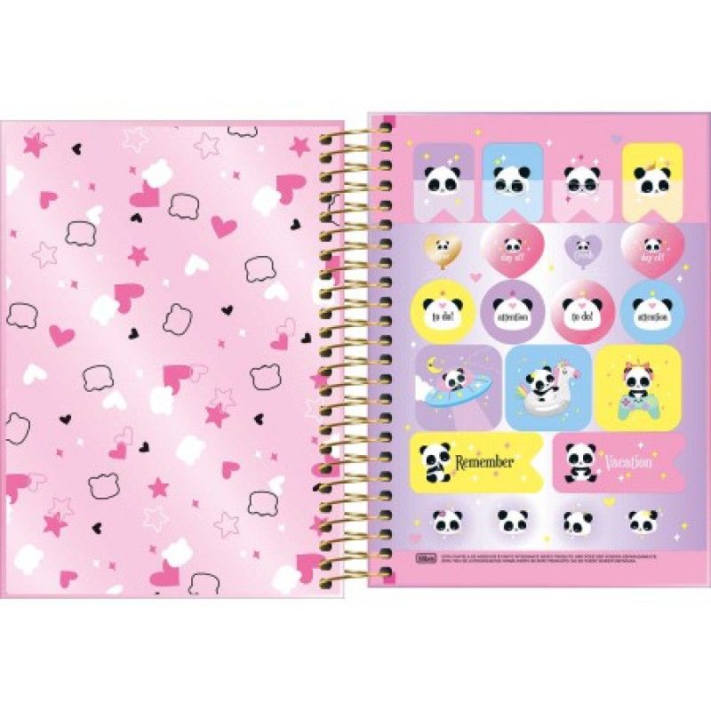 AGENDA ESPIRAL LOVELY FRIEND M3 TILIBRA 2026 - REF. 393819 - PACOTE COM 4 UNIDADES 