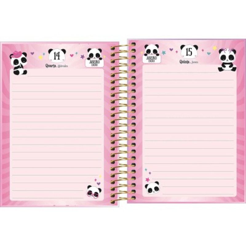 AGENDA ESPIRAL LOVELY FRIEND M3 TILIBRA 2026 - REF. 393819 - PACOTE COM 4 UNIDADES 
