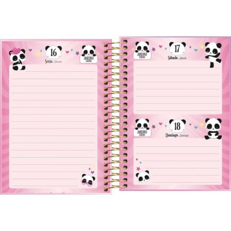 AGENDA ESPIRAL LOVELY FRIEND M3 TILIBRA 2026 - REF. 393819 - PACOTE COM 4 UNIDADES 