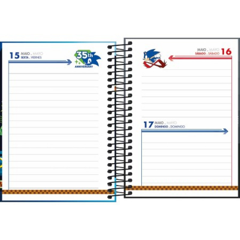 AGENDA ESPIRAL SONIC M4 TILIBRA - REF. 347868 - PACOTE COM 5 UNIDADES 2026