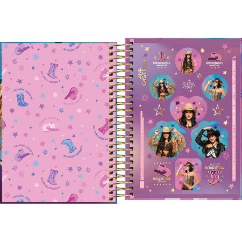 AGENDA ESPIRAL ANA CASTELA M4 TILIBRA 2026 - REF. 393860 - PACOTE COM 4 UNIDADES 